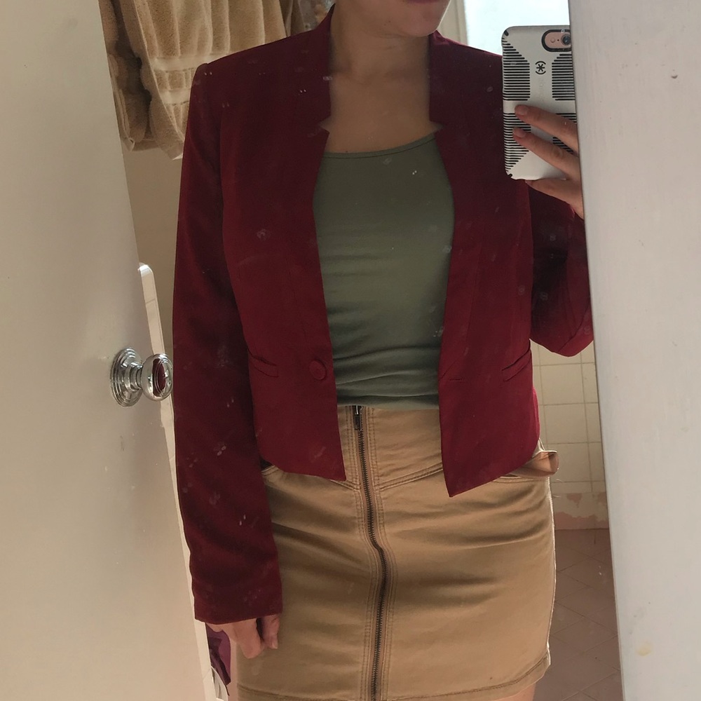 Dark Red Blazer